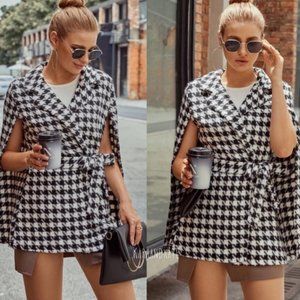 ✨ PLAID CAPE MIDI COAT ✨